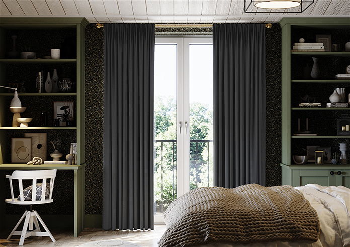 Sydney, Charcoal - Made to Measure Curtains - Image 3